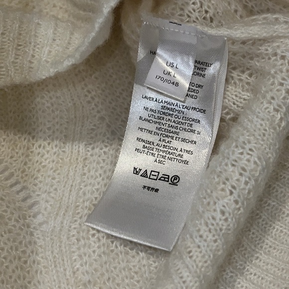 LN ANTHROPOLOGIE UNIQUE CABLE KNIT SWEATER (L) - Picture 4 of 13